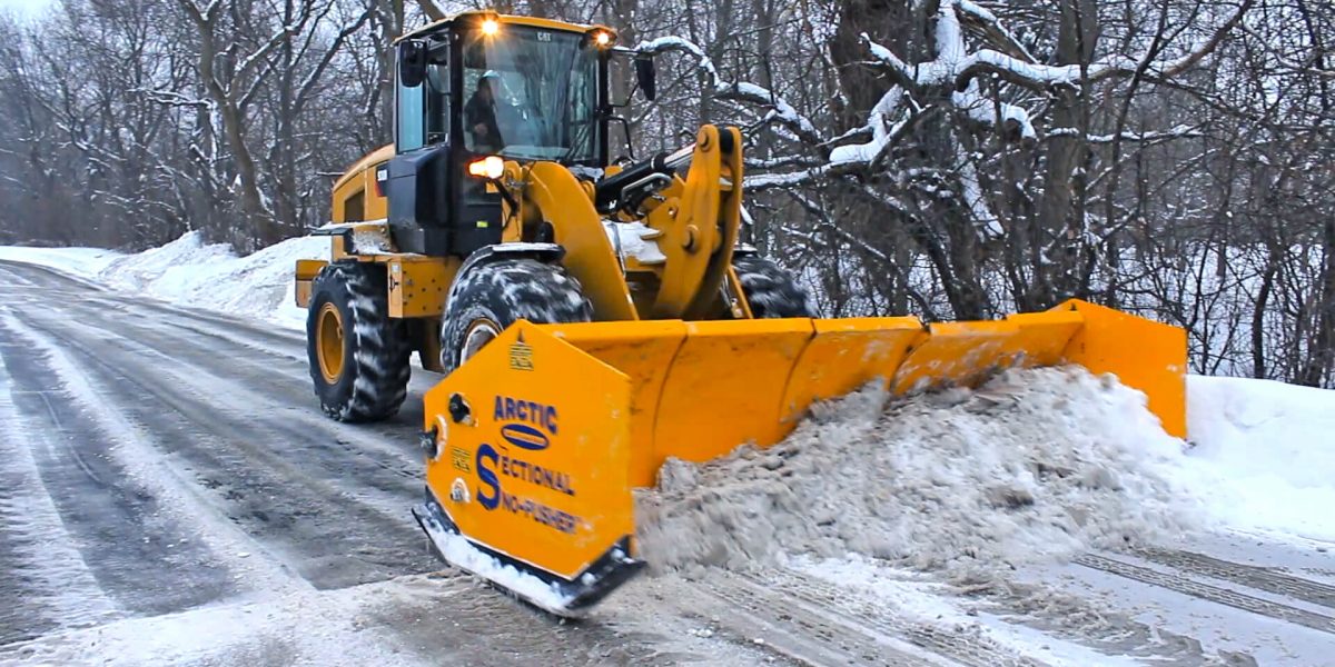 CAT snow plow